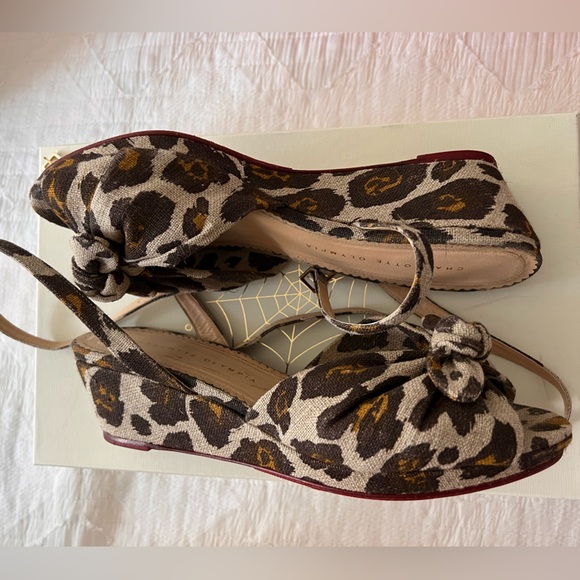 Charlotte Olympia leopard wedge sandal - Picture 2 of 7